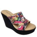 OUR CUTOUT WEDGE SANDALS IN OUR NICOLE LEE ALL EMOTION DESIGN