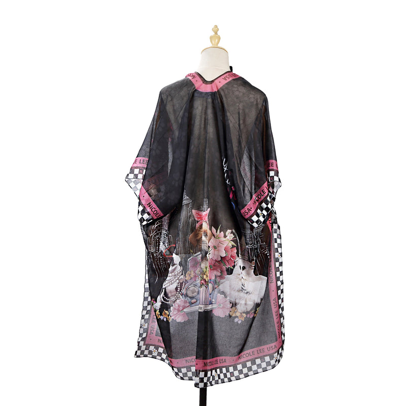 WHITE MANNEQUIN IN OUR NICOLE LEE KIMONO FAMILY YEARBOOK BACK DESIGN
