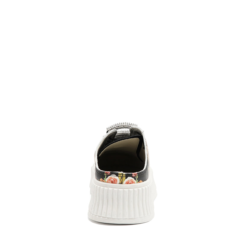 BACK OF OUR MULE PLATFORM SNEAKERS IN OUR NICOLE LEE MARTHA TRAVEL ITALY DESIGN.