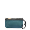 OUR JENI MAKEUP BAG IN OUR NICOLE LEE MARTHA TRAVELS ITALY  DESIGN WITH A ZIPPER PULLER WRISTLET STRAP.