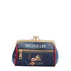 DENIM MINI KISS LOCK COIN PURSE WRISTLET