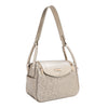 EMBOSSED ELEGANCE SHOULDER BAG