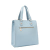 Back View of the Floral Pop Tote Bag in color  Blue.