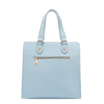 Back View of the Floral Pop Tote Bag in color  Blue