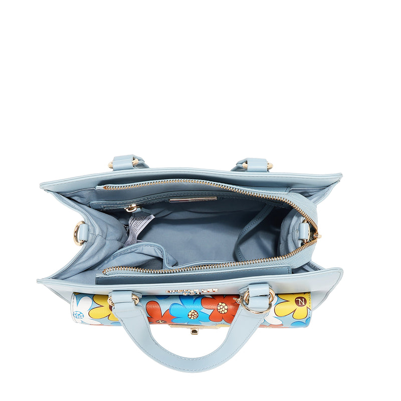 View from above showing the interior Solid Polyester lining and compartments.