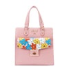 Our  pink Floral Pop Tote Bag set on a  white background
