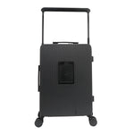 Back view of our Carry on Suitcase in color black.