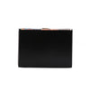 THE BOTTOM PART HAS BLACK VEGAN LEATHER.