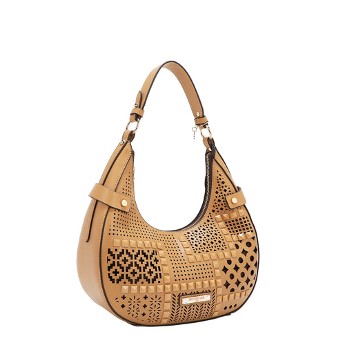 GEOMETRIC CUTOUT SHOULDER BAG