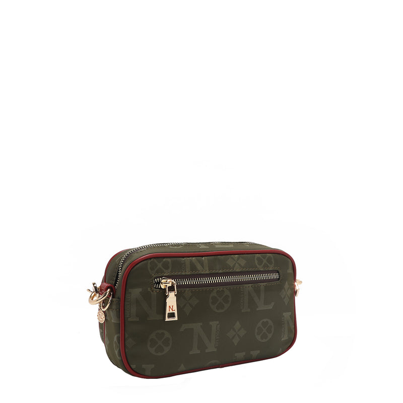 OUR NICOLE LEE MARGOT 2 PIECE CROSSBODY BACK ZIP POCKET IN OLIVE.