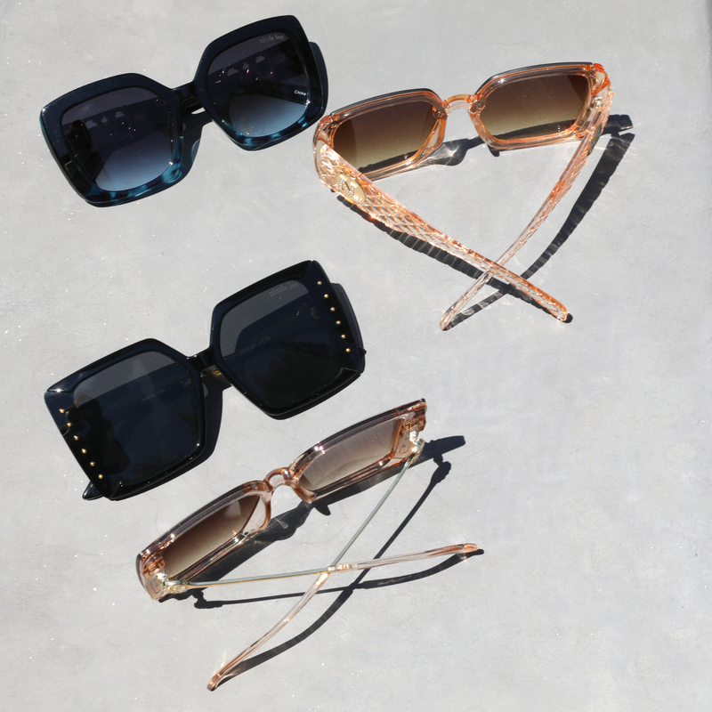 RESTING BY THE POOL OUR 3 COLLECTIONS OF SUN GLASSES.