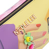 Close-up of our Nail Polish Shoulder bag charms and our Nicole Lee Logo