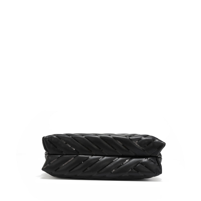 ANGLE SEQUIN CLUTCH