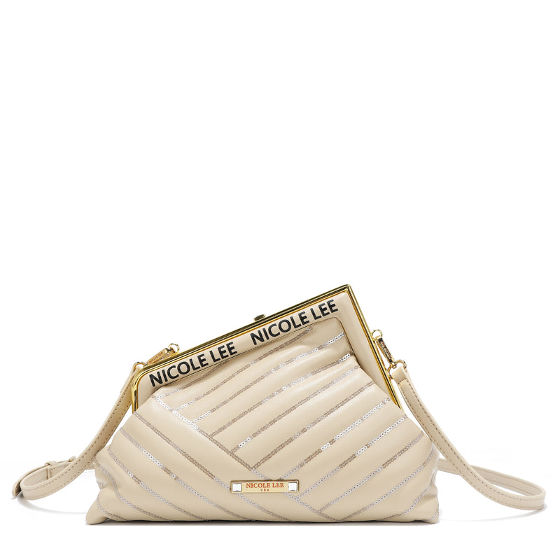 ANGLE SEQUIN CLUTCH