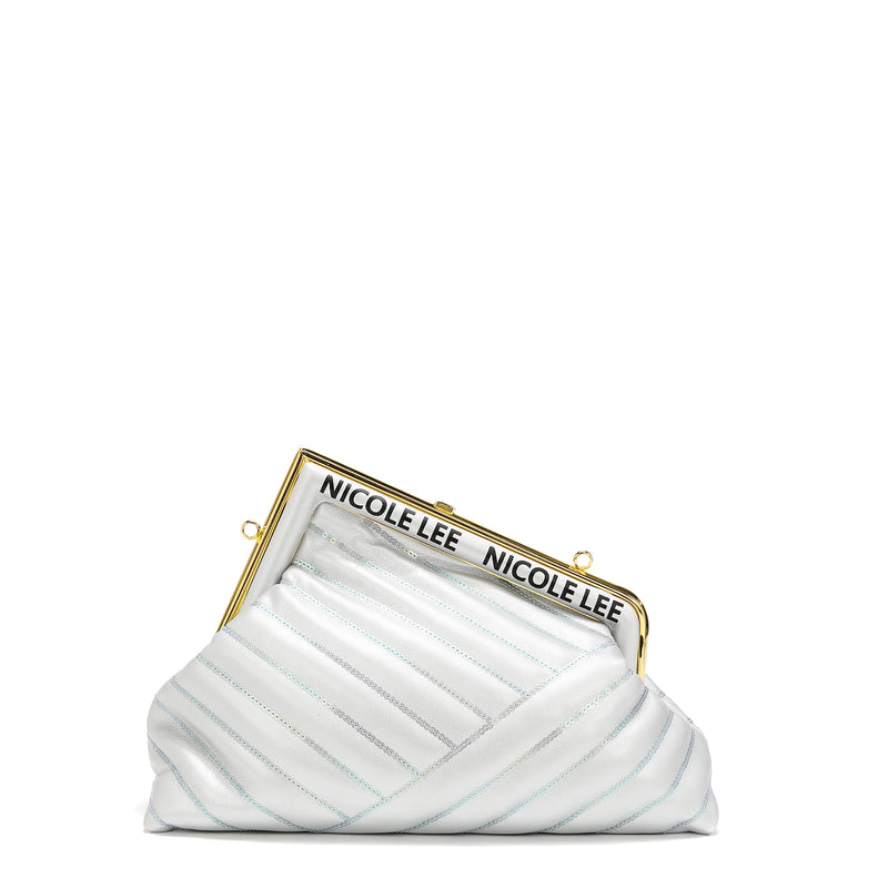 ANGLE SEQUIN CLUTCH