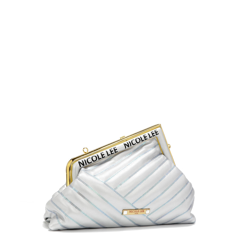 ANGLE SEQUIN CLUTCH