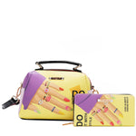 Our Nicole Lee Crossbody and wallet in our Nail Polish design.