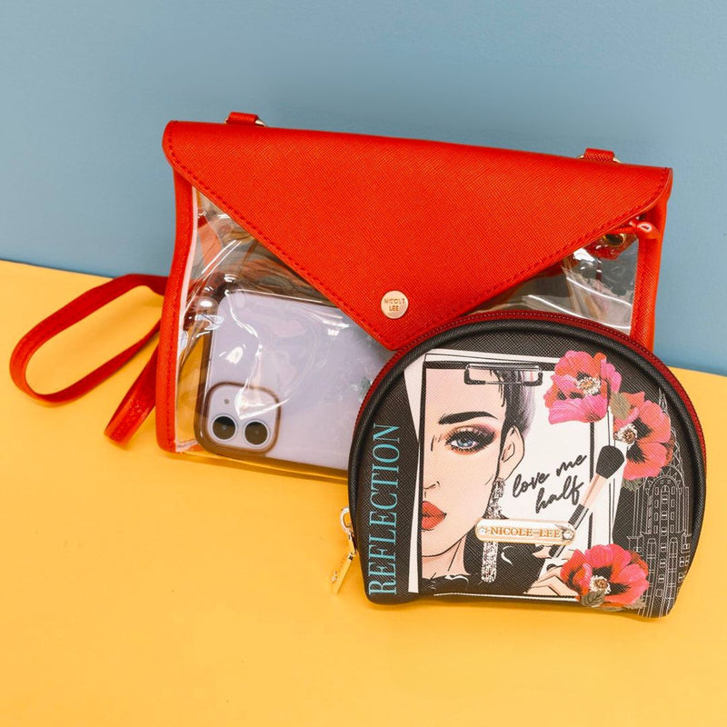 2 PIECE COSMETIC POUCH CROSSBODY