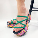 MULTI STRAP PLATFORM SANDALS