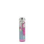 THE TUMBLER  HAS A SILVER BLUE GLITTER OMBRE IN THE BACKGROUND IN THE NICOLE LEE VIOLET BLOSSOM  PRINT. 