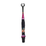 OUR BLAKELY INVERTED CUP HOLDER UMBRELLA IN OUR NICOLE LEE NAIL POLISH DESIGN. CLOSE WITH AN Automatic push-button
