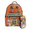 LARGE USB FASHION BACKPACK WITH CHARGING PORT AND POUCH