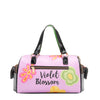 VIOLET BLOSSOM WIDE HANDBAG