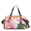 VIOLET BLOSSOM WIDE HANDBAG