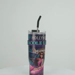 40 OZ STAINLESS STEEL TUMBLE IN OUR  HOLLYWOOD DRIVE DESIGN. A VIDEO WHERE YOU CAN SEE EVERY DETAIL OF THE TUMBLER.