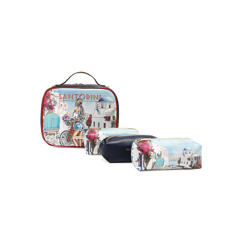 TRAVEL HANDBAG WITH POUCH SET