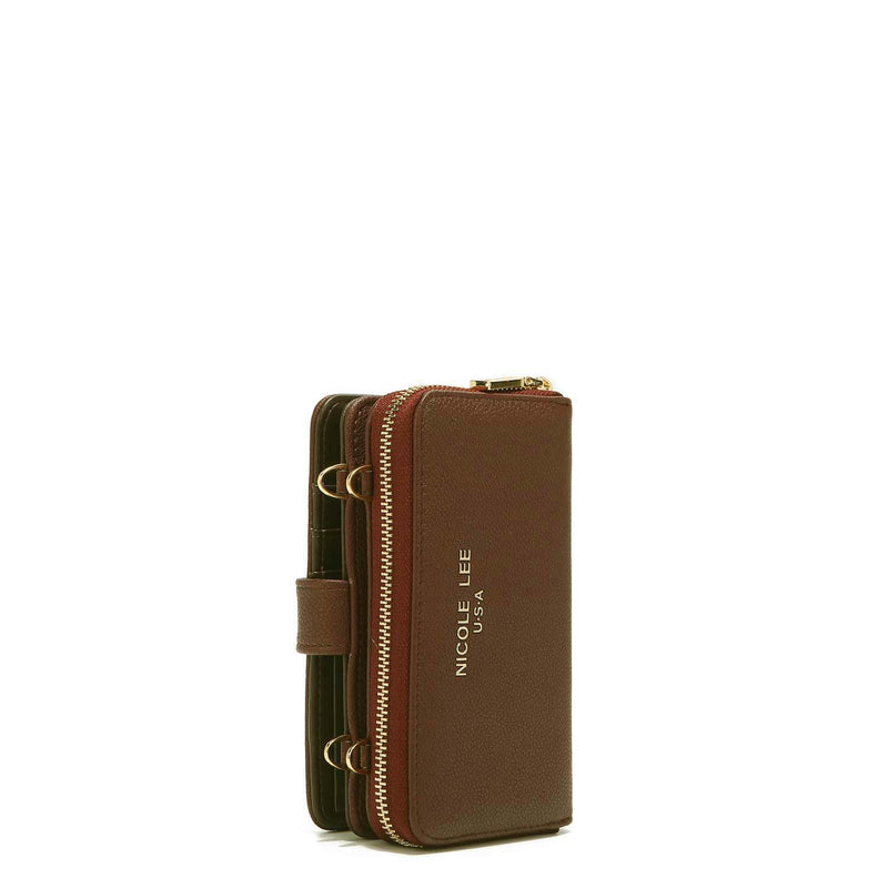 2 PIECE SOLID PHONE CASE CROSSBODY WALLET