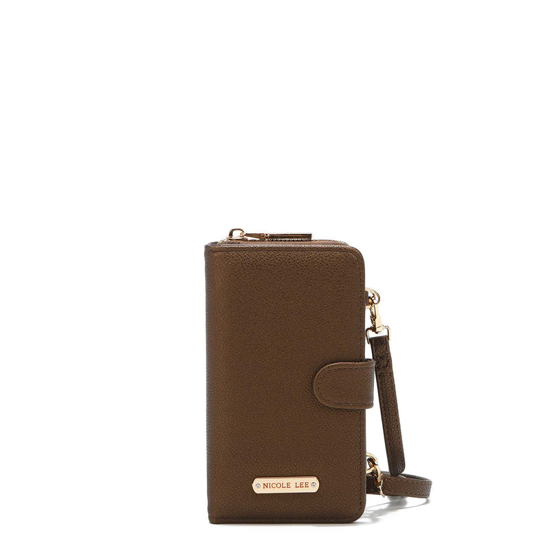 2 PIECE SOLID PHONE CASE CROSSBODY WALLET