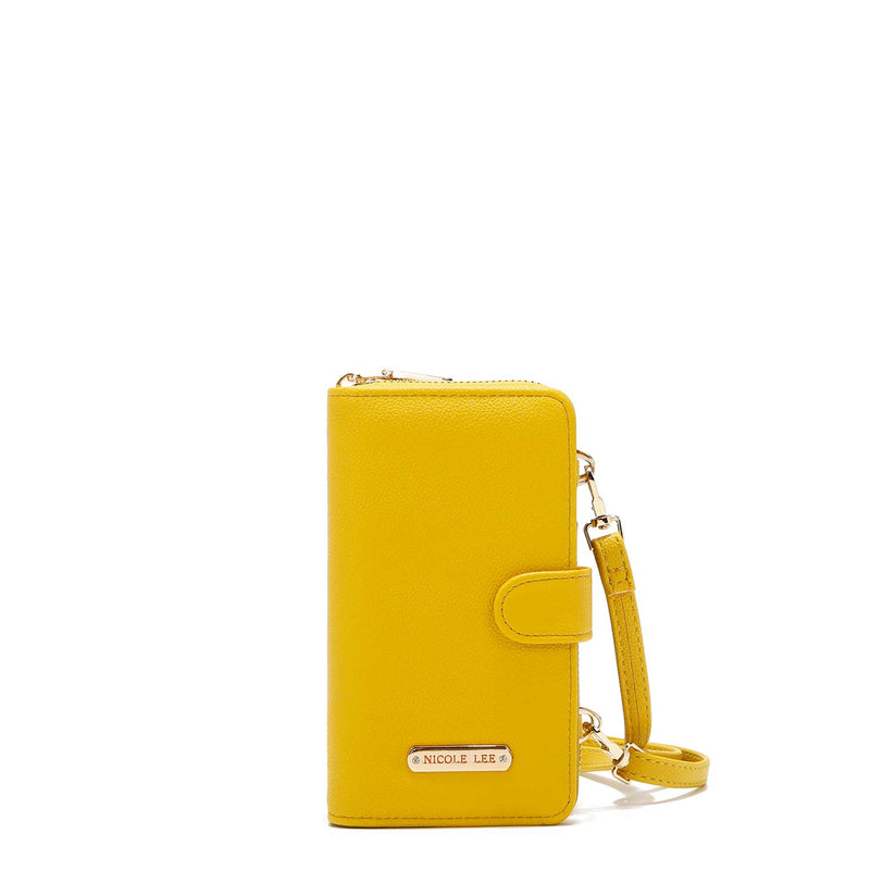 2 PIECE SOLID PHONE CASE CROSSBODY WALLET