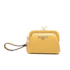 OUR ELSIE PEARL COIN PURSE IN OUR YELLOW DESIGN 